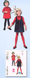 1960s Vintage McCalls Sewing Pattern 7441 Helen Lee Girls Dress and Jumper Sz 6