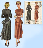 McCall 7446: 1940s Stunning Misses Dinner Dress Size 32 B Vintage Sewing Pattern - Vintage4me2
