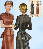 McCall 7446: 1940s Stunning Misses Dinner Dress Size 32 B Vintage Sewing Pattern - Vintage4me2