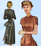 McCall 7446: 1940s Stunning Misses Dinner Dress Size 32 B Vintage Sewing Pattern - Vintage4me2
