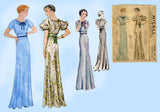 McCall 7466: 1930s Stunning Misses Evening Gown Sz 34 B Vintage Sewing Pattern