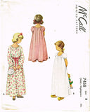 1940s Original Vintage McCall Sewing Pattern 7458 Cute Baby Girls Nightgown Sz 2 -Vintage4me2