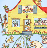 1940s Vintage McCalls Embroidery Transfer 748 Uncut Disneyland Baby Crib Quilt