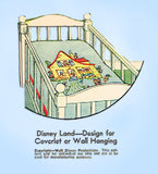 1940s Vintage McCalls Embroidery Transfer 748 Uncut Disneyland Baby Crib Quilt