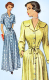 1940s Vintage McCall Sewing Pattern 7481 Uncut Misses Housecoat Size 12 30 Bust