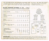 1940s Original Vintage McCall Sewing Pattern 7490 Baby Girls Pleated Dress Sz 2 - Vintage4me2