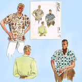 McCall's 7499: 1940s Classic Men's Sports Shirt Sz MED Vintage Sewing Pattern