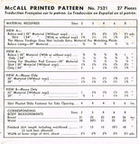 1940s Vintage Toddler Girls 3 Pc Suit 1948 McCall VTG Sewing Pattern 7521 Size 2