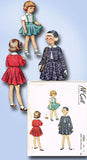1940s Vintage Toddler Girls 3 Pc Suit 1948 McCall VTG Sewing Pattern 7521 Size 2