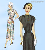 McCall 7535: 1940s Beautiful Misses Maternity Dress 32B Vintage Sewing Pattern