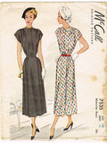 McCall 7535: 1940s Beautiful Misses Maternity Dress 32B Vintage Sewing Pattern