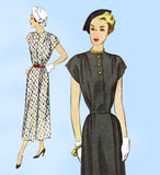 McCall 7535: 1940s Beautiful Misses Maternity Dress 32B Vintage Sewing Pattern