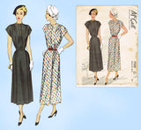 McCall 7535: 1940s Beautiful Misses Maternity Dress 32B Vintage Sewing Pattern