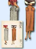 1940s Vintage McCall Sewing Pattern 7544 Misses Slender Skirt Cool Pockets 23 W