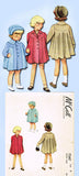 1940s Vintage McCalls Sewing Pattern 7547 Toddler Girls Swingback Coat Size 3