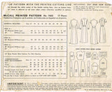 1940s Vintage McCall Sewing Pattern 7603 Plus Size Shirtwaist Dress Size 42 Bust