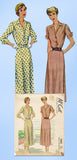 1940s Vintage McCall Sewing Pattern 7603 Plus Size Shirtwaist Dress Size 42 Bust