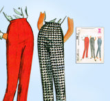 1960s Vintage McCall's Sewing Pattern 7696 Uncut Misses High Waist Pants Sz 28 W