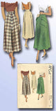 1940s Vintage McCalls Sewing Pattern 7711 Misses Bias Cut Day Skirt Sz 24 Waist