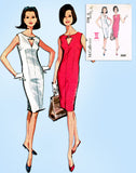 1960s Vintage McCall's Sewing Pattern 7719 Stunning Mod Keyhole Dress Sz 34 Bust - Vintage4me2