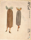 McCall's 7770: 1940s Uncut Misses Slender Skirt Sz 26 W Vintage Sewing Pattern - Vintage4me2