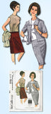 1960s Vintage McCalls Sewing Pattern 7773 Uncut Misses 3 Piece Suit Size 37 39 B