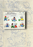 1940s Vintage McCall Embroidery Transfer 779 Uncut Dutch Couple Tea Towel Set