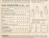 1940s Vintage McCall Sewing Pattern 7834 Misses Skirt with Side Panel Size 26 W