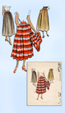 1940s Vintage McCall Sewing Pattern 7834 Misses Skirt with Side Panel Size 26 W