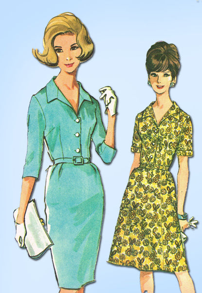 1960s Vintage McCalls Sewing Pattern 7839 Uncut Misses Shirtwaist Dress Size 35B