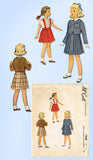 1940s Vintage McCall Sewing Pattern 7840 Toddler Girls Suit & Blouse Size 6