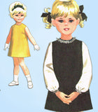 1960s Vintage McCall's Sewing Pattern 7860 Toddler Girls A Line Dress Size 3 - Vintage4me2