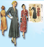 1940s Original Vintage McCall Sewing Pattern 7864 Misses Street Dress Size 30 B -Vintage4me2
