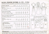1940s Vintage McCall Sewing Pattern 7870 FF Misses Modest Nightgown Size 16 34 B