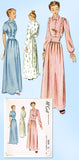 1940s Vintage McCall Sewing Pattern 7870 FF Misses Modest Nightgown Size 16 34 B