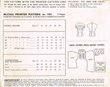 McCall Pattern 7902: 1940s Misses Tucked Blouse Sz 32 B Vintage Sewing Pattern