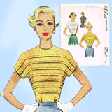 McCall Pattern 7902: 1940s Misses Tucked Blouse Sz 32 B Vintage Sewing Pattern - Vintage4me2  