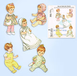 McCall's 7913: 1960s Uncut 15-18 Inch Baby Doll Clothes Vintage Sewing Pattern