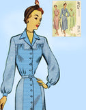1940s Vintage McCall Sewing Pattern 7915 Charming Misses Street Dress Sz 38 Bust - Vintage4me2