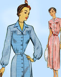 1940s Vintage McCall Sewing Pattern 7915 Charming Misses Street Dress Sz 38 Bust - Vintage4me2