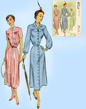 1940s Vintage McCall Sewing Pattern 7915 Charming Misses Street Dress Sz 38 Bust - Vintage4me2