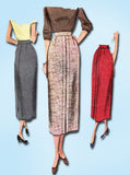 1940s Vintage McCall Sewing Pattern 7930 Uncut Misses Slender Skirt Size 26 W