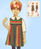 McCall 7937: 1960s Girls Helen Lee Jumper Dress Size 7 Vintage Sewing Pattern - Vintage4me2 