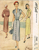 1950s Vintage McCall Sewing Pattern 7949 Misses Street Dress Size 16 34B