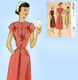 McCall 7952: 1950s Lovely Misses Street Dress Sz 31 B Vintage Sewing Pattern