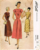 McCall 7952: 1950s Lovely Misses Street Dress Sz 31 B Vintage Sewing Pattern