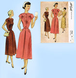McCall 7952: 1950s Lovely Misses Street Dress Sz 31 B Vintage Sewing Pattern