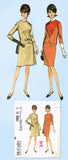 1960s Vintage McCalls Sewing Pattern 7956 Uncut Misses Two Piece Dress Size 37 B