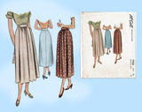 1950s Vintage McCall Sewing Pattern 7958 Misses Maternity Skirt Sz 24 Waist