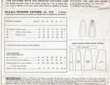 1950s Vintage McCall Sewing Pattern 7958 Misses Maternity Skirt Sz 24 Waist